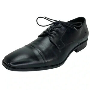Unlisted Kenneth Cole Lesson Plan Black Faux Leather Mens Oxfords Size 10.5M